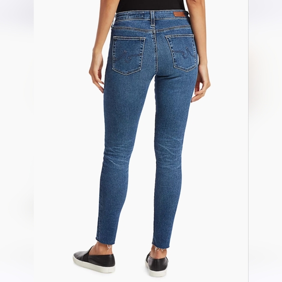 AG Adriano Goldschmied The Farrah Skinny Ankle Raw Hem Jeans Size 27 - Picture 2 of 8